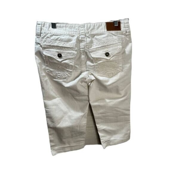 Rue21 Cream Denim Stretch Easy Fit Capri Jeans Size 8 - Picture 2 of 6